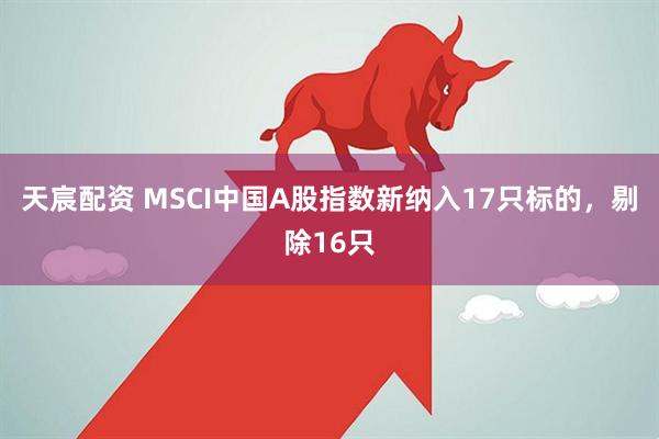 天宸配资 MSCI中国A股指数新纳入17只标的，剔除16只