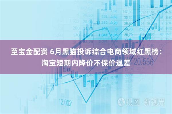 至宝金配资 6月黑猫投诉综合电商领域红黑榜:淘宝短期内降价不保价退差